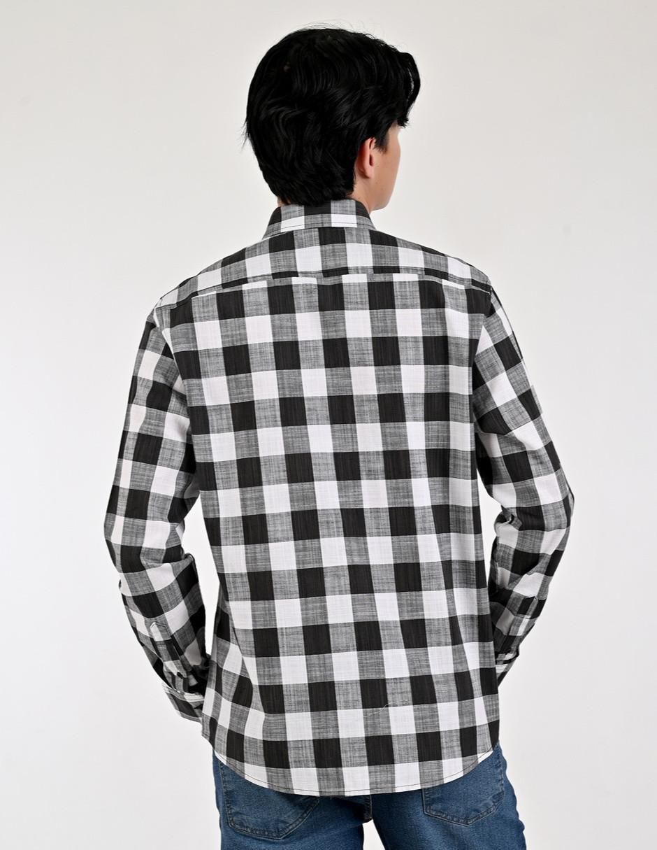 Camisa casual de algodón manga larga para hombre 2