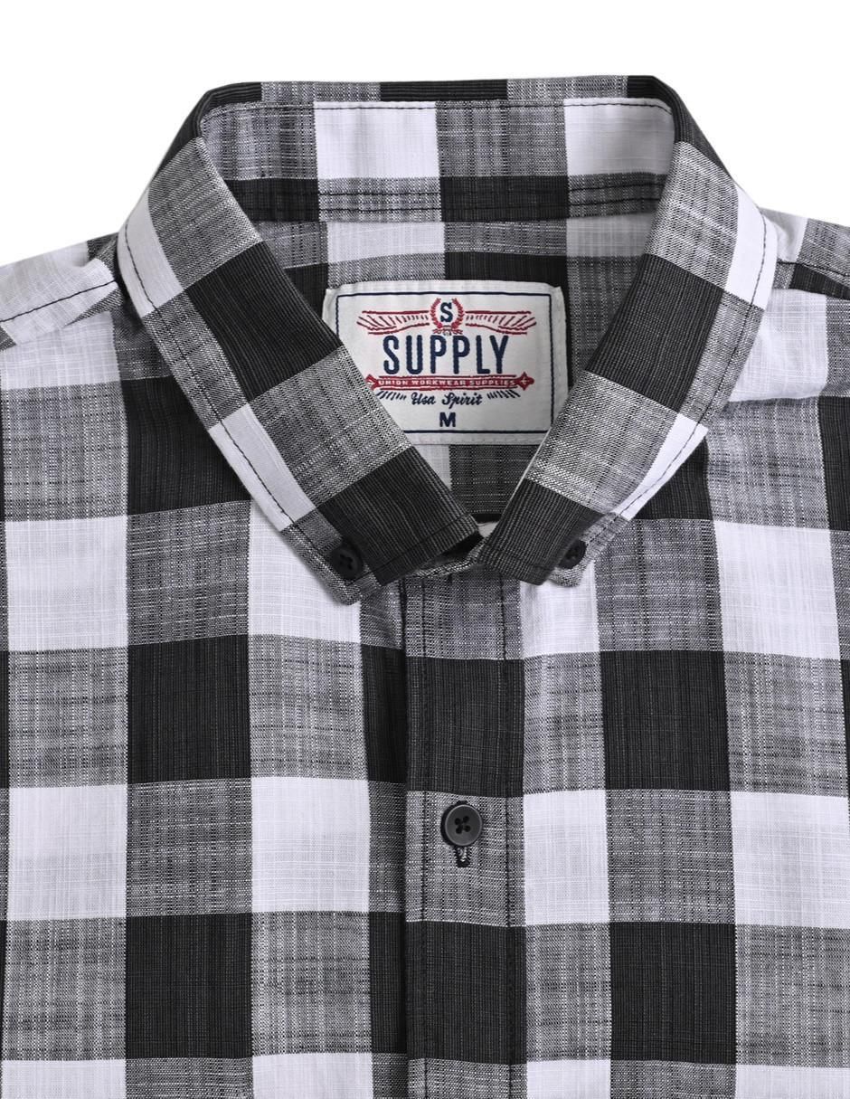Camisa casual de algodón manga larga para hombre 8