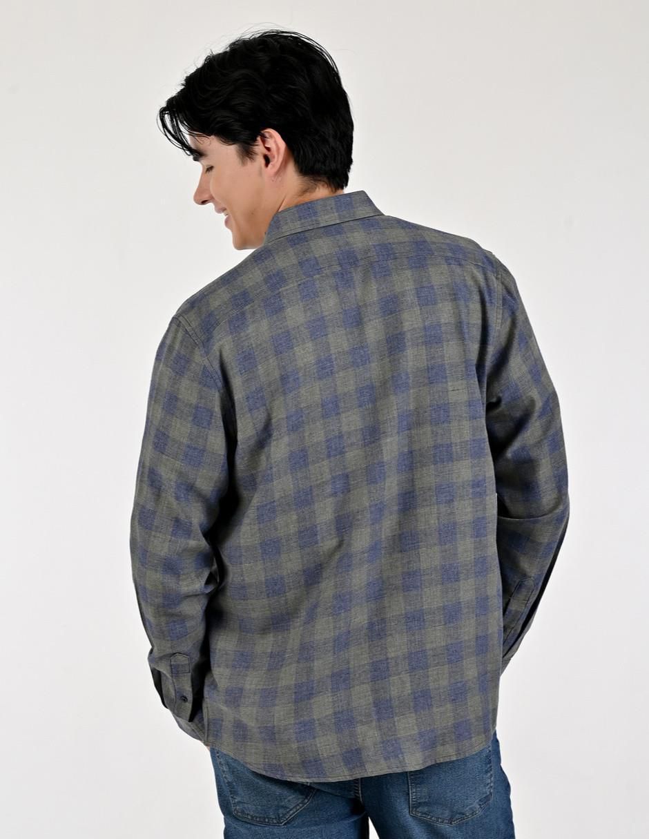 Camisa casual manga larga para hombre 2