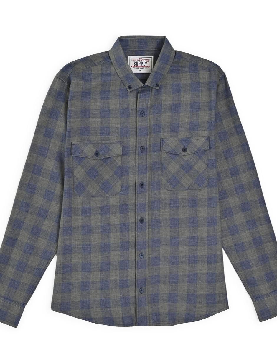 Camisa casual manga larga para hombre 7