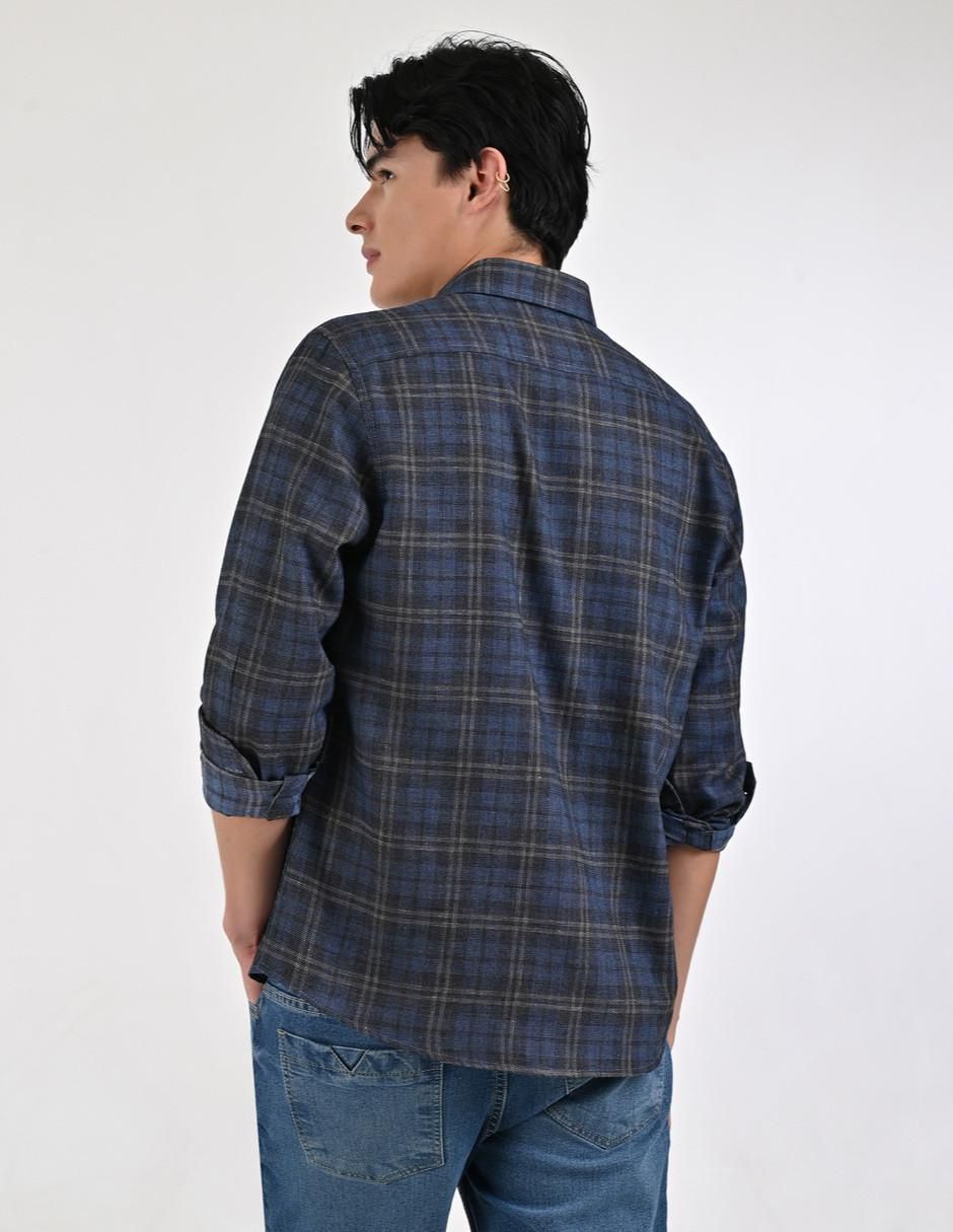 Camisa casual manga larga para hombre 2