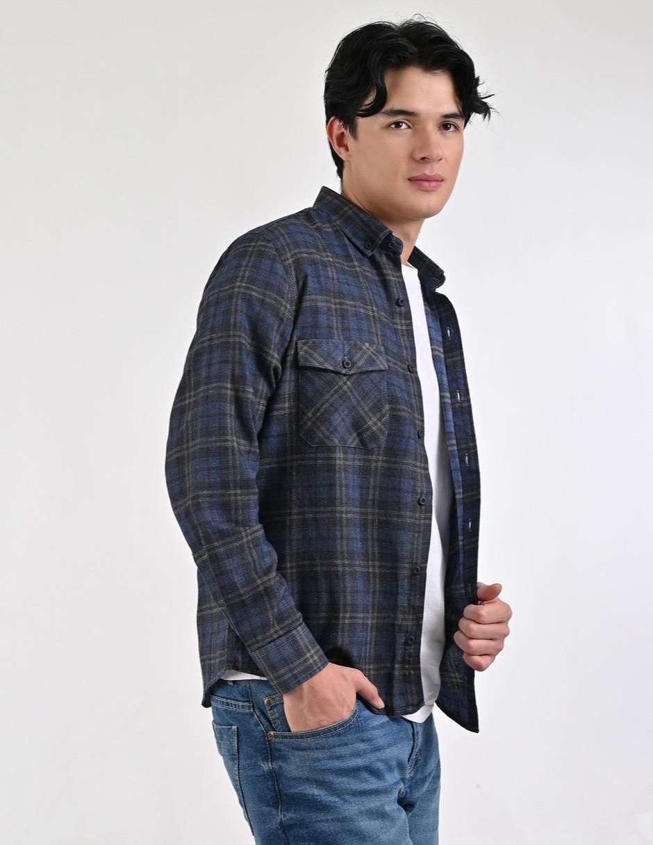 Camisa casual manga larga para hombre 3