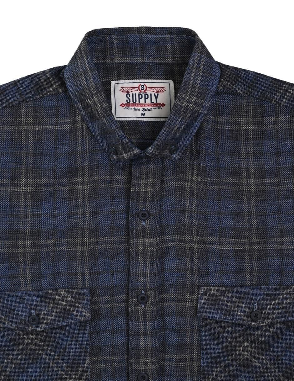 Camisa casual manga larga para hombre 7