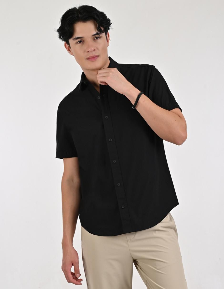 Camisa casual de algodón manga corta para hombre Camisa casual de algodón manga corta para hombre