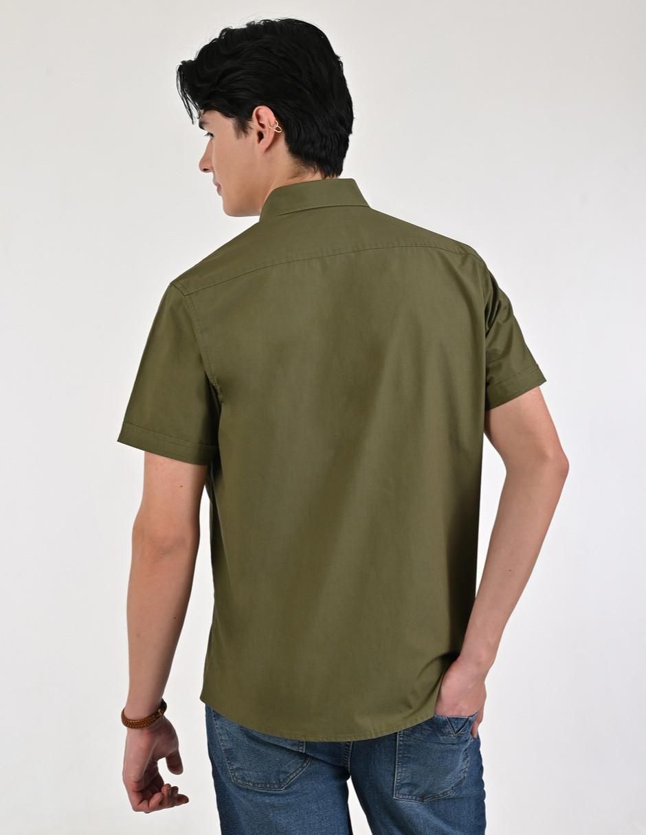 Camisa casual de algodón manga corta para hombre 2
