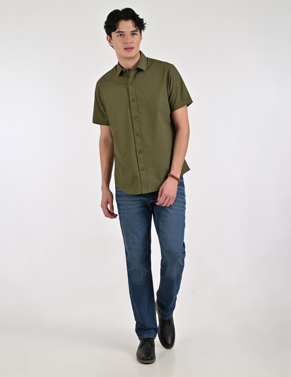 Camisa casual de algodón manga corta para hombre 5