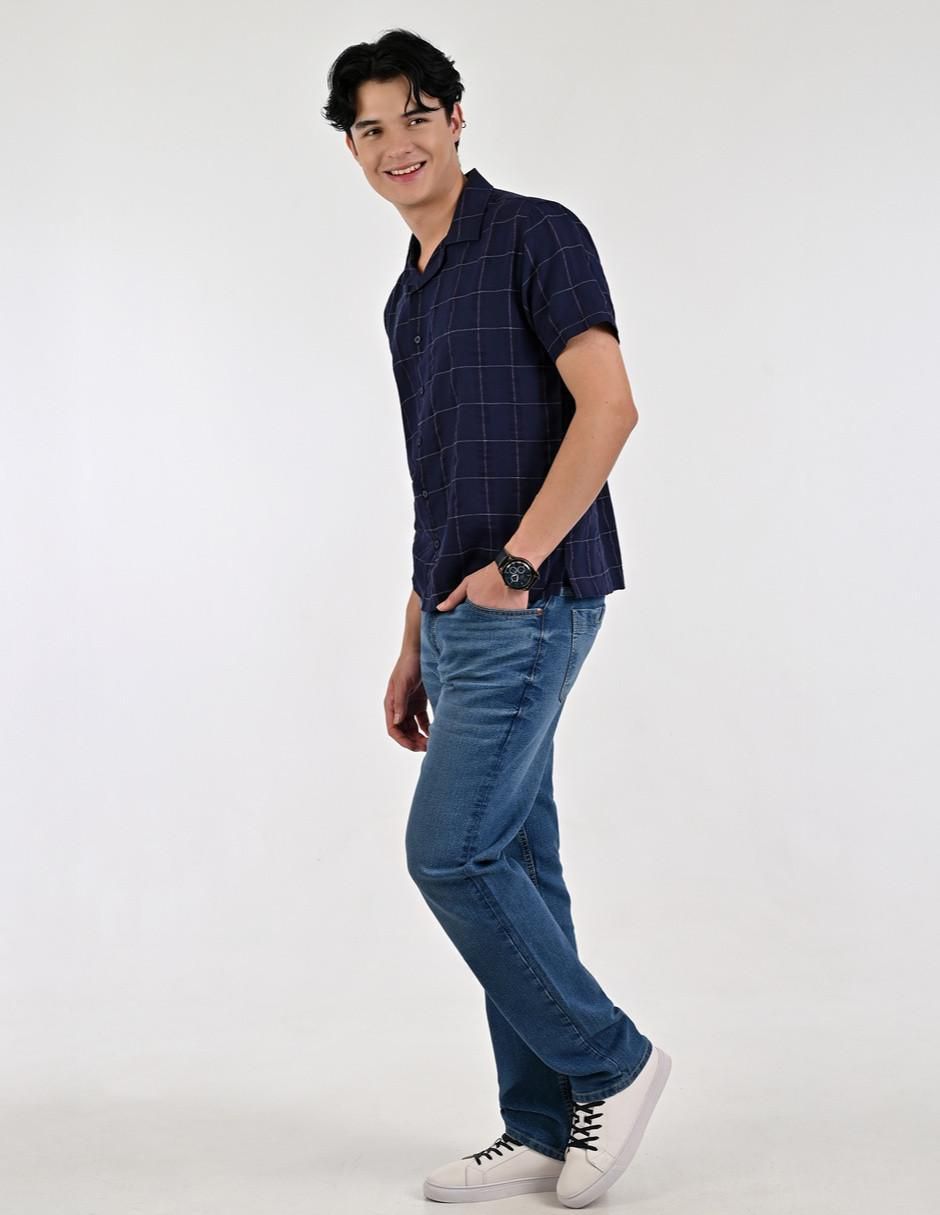 Camisa casual de algodón manga corta para hombre 6