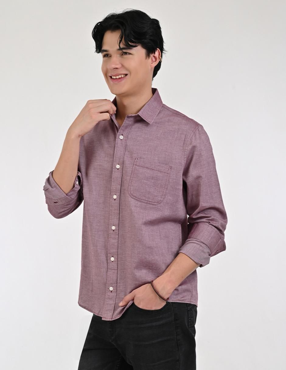 "camisa/sobrecamisa" casual supply "de" (si aplica) algodón "manga" larga "para hombre"
