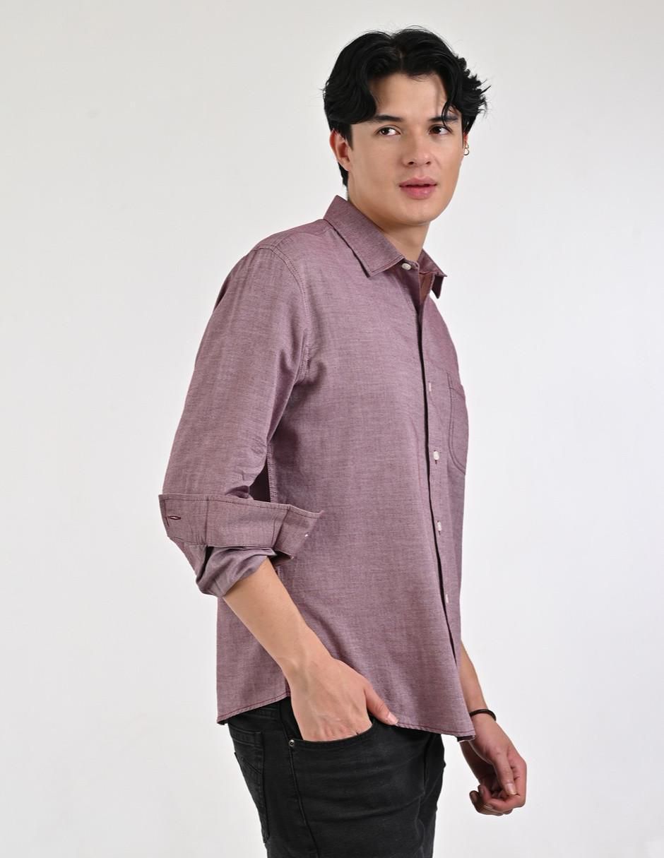"camisa/sobrecamisa" casual supply "de" (si aplica) algodón "manga" larga "para hombre"