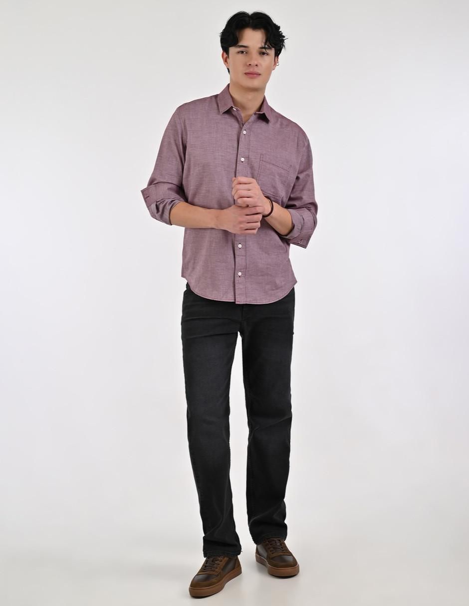 "camisa/sobrecamisa" casual supply "de" (si aplica) algodón "manga" larga "para hombre"