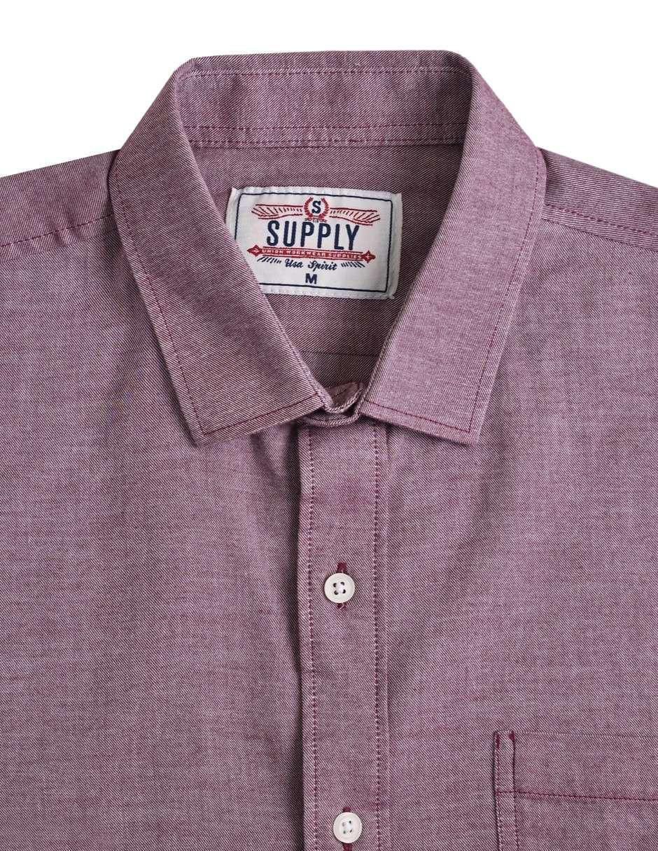 "camisa/sobrecamisa" casual supply "de" (si aplica) algodón "manga" larga "para hombre"