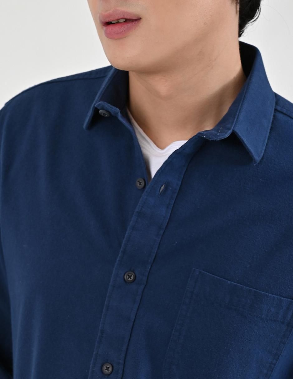Camisa casual Supply de algodón manga larga para hombre 5
