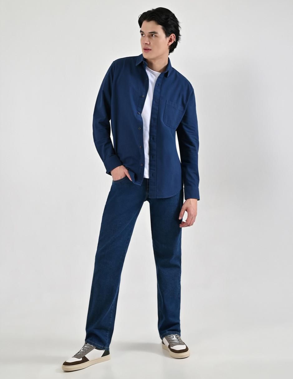 Camisa casual Supply de algodón manga larga para hombre 6