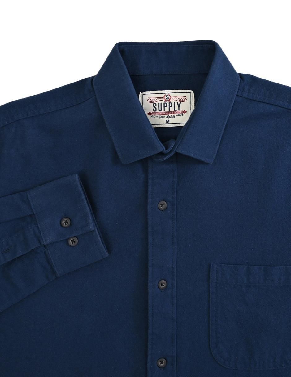 Camisa casual Supply de algodón manga larga para hombre 8