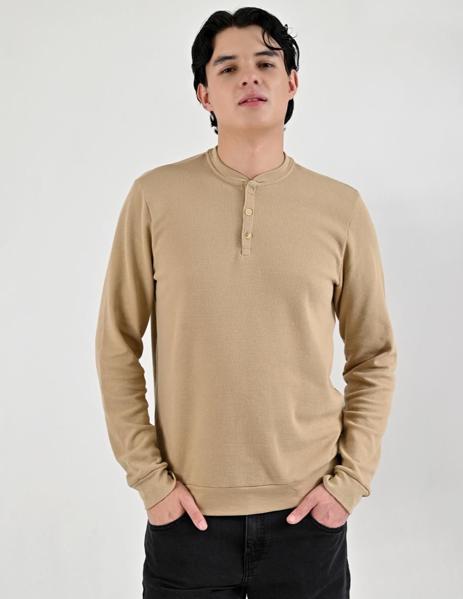 Playera Supply cuello henley para hombre