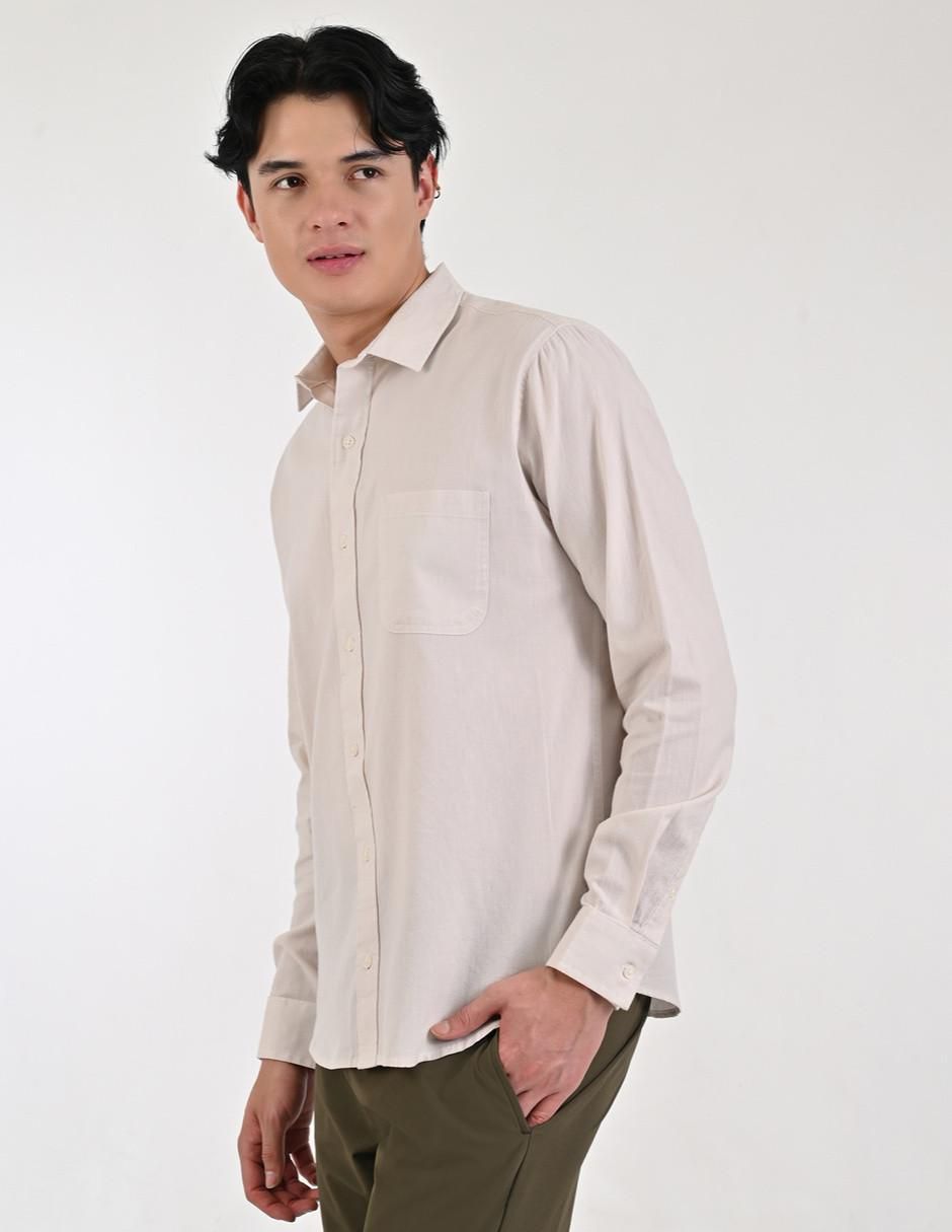 Camisa casual de algodón manga larga para hombre 3