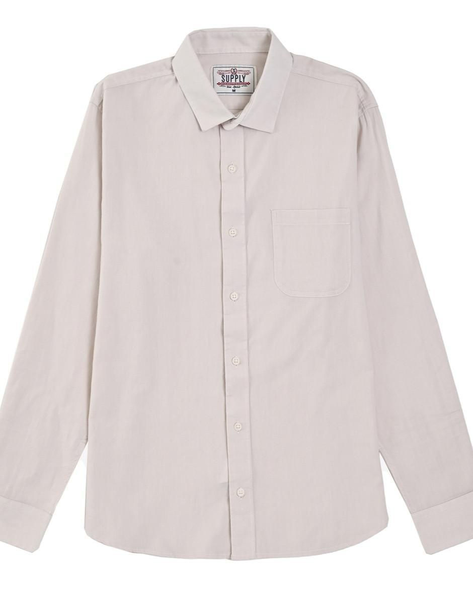 Camisa casual de algodón manga larga para hombre 7