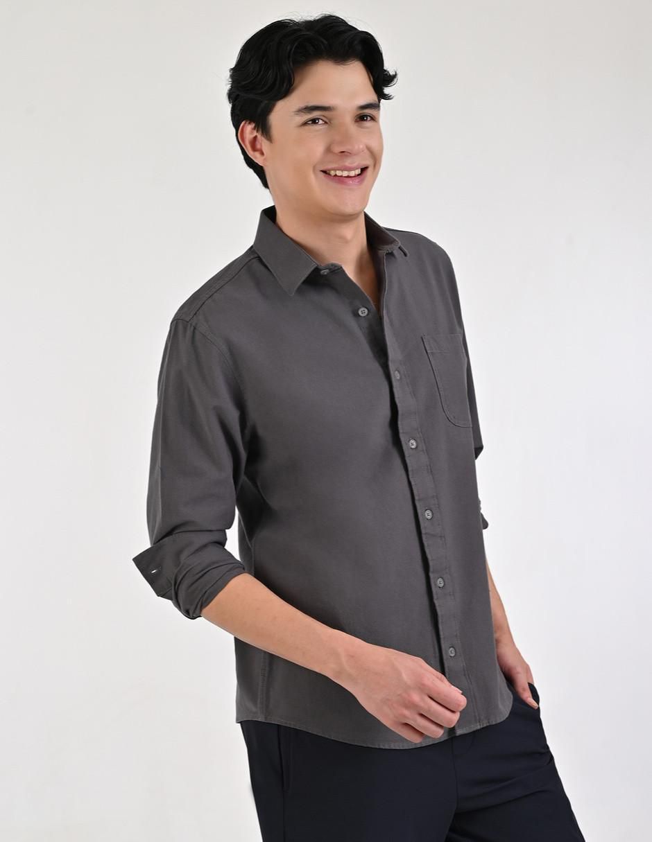 "camisa/sobrecamisa" casual supply "de" (si aplica) algodón "manga" larga "para hombre"
