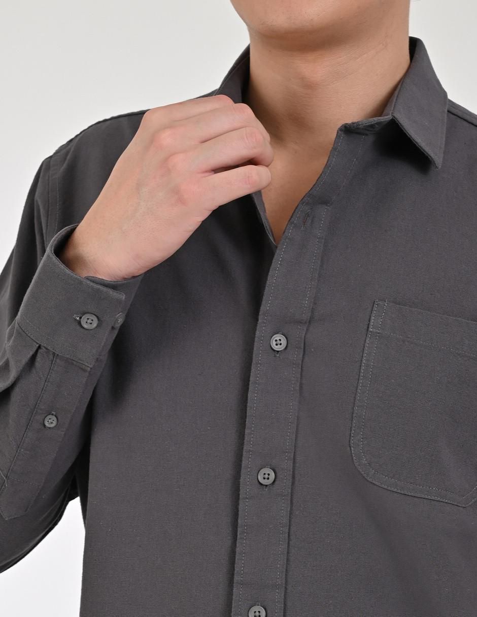"camisa/sobrecamisa" casual supply "de" (si aplica) algodón "manga" larga "para hombre"
