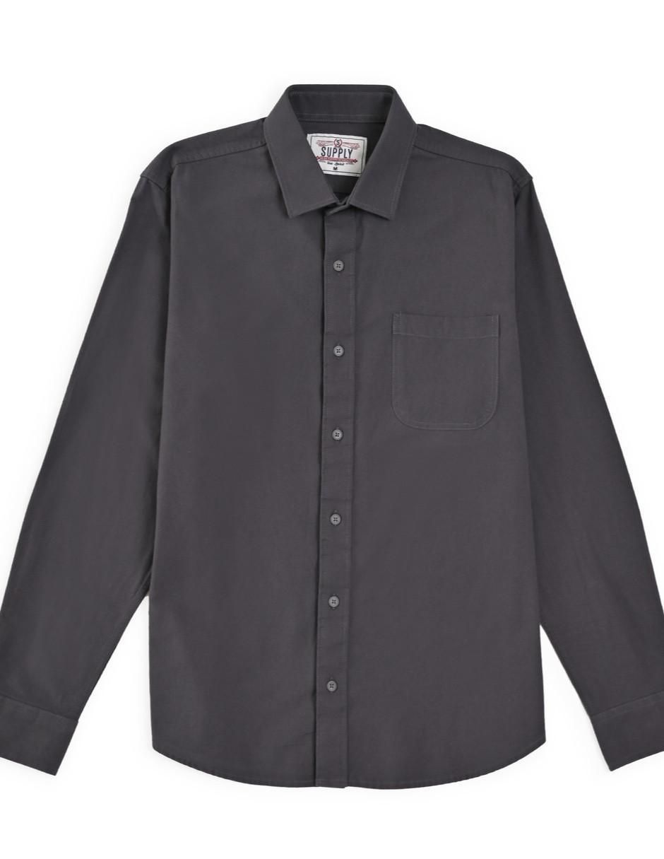 "camisa/sobrecamisa" casual supply "de" (si aplica) algodón "manga" larga "para hombre"