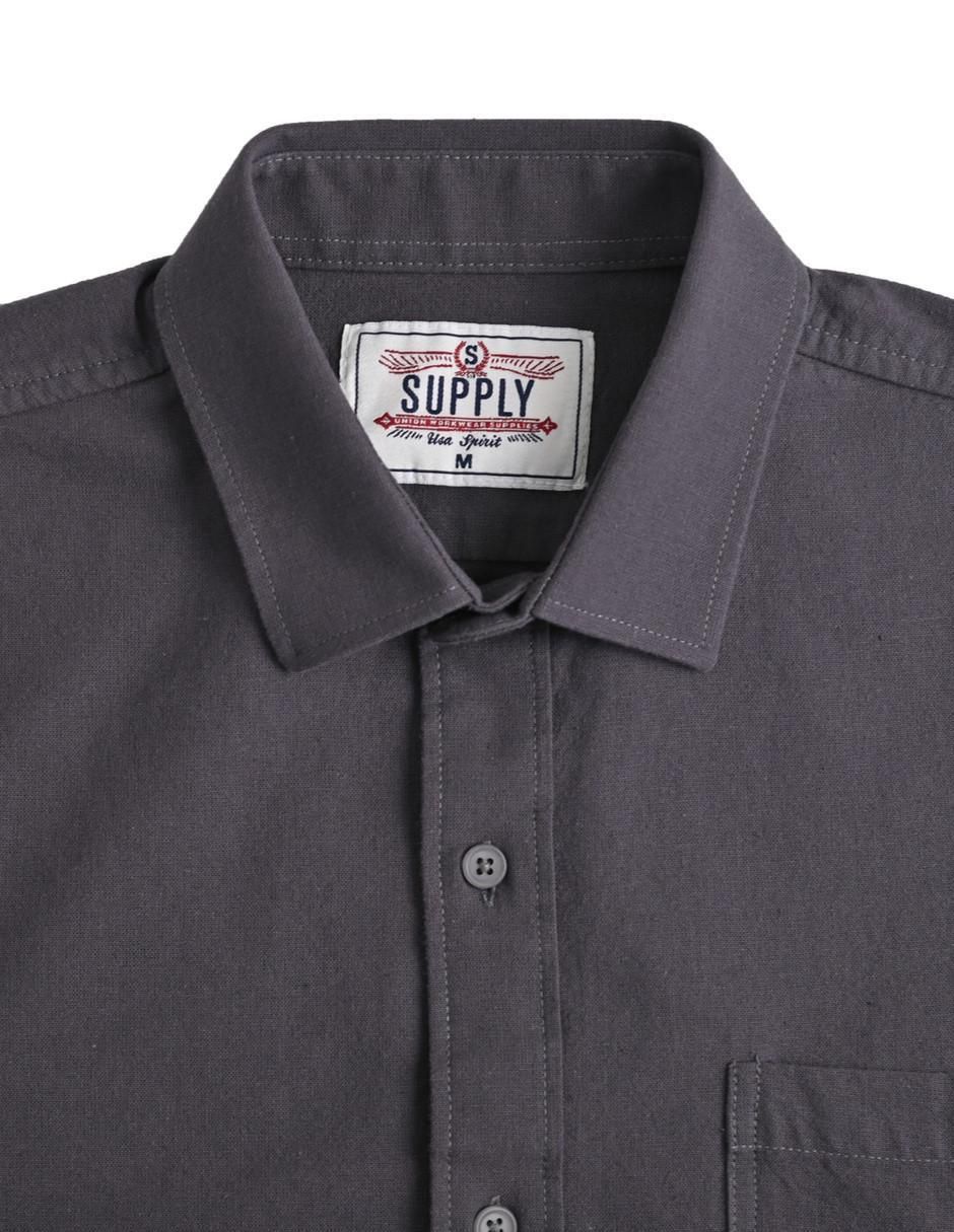 "camisa/sobrecamisa" casual supply "de" (si aplica) algodón "manga" larga "para hombre"