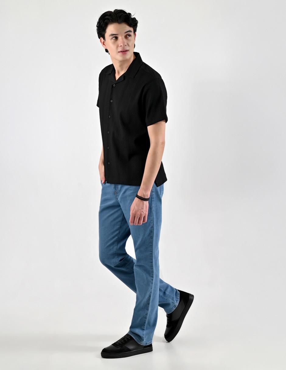 Camisa casual de algodón manga corta para hombre 6
