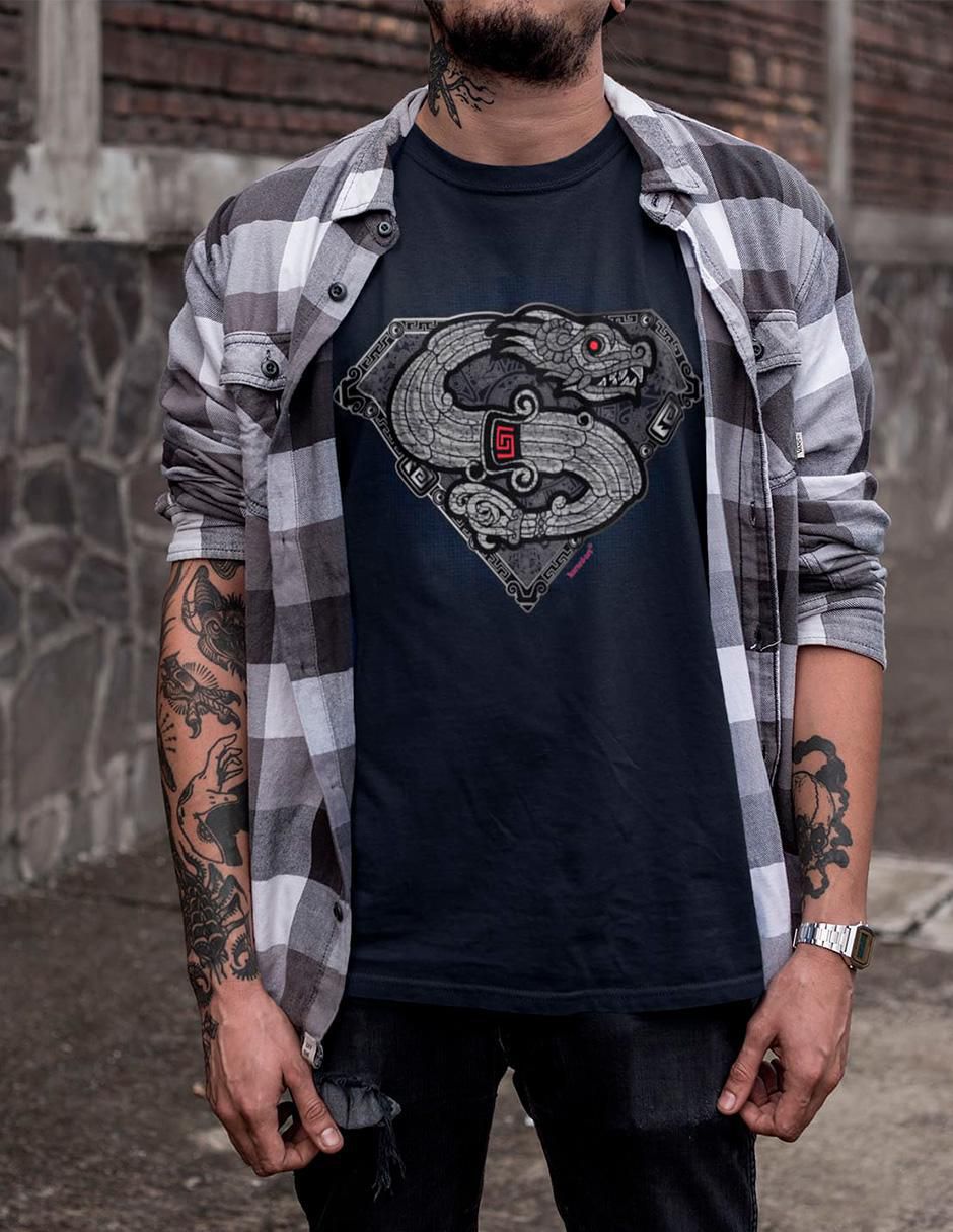 "set playera/playera" karani-art quetzal man "cuello" redondo "para hombre"