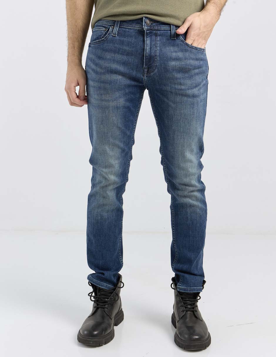 Jeans straight deslavado para hombre