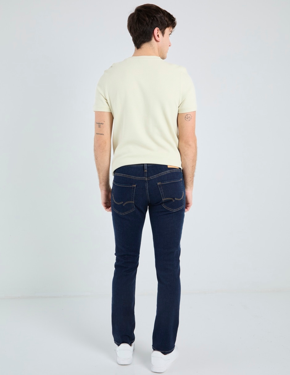 Jeans slim lavado obscuro para hombre 2
