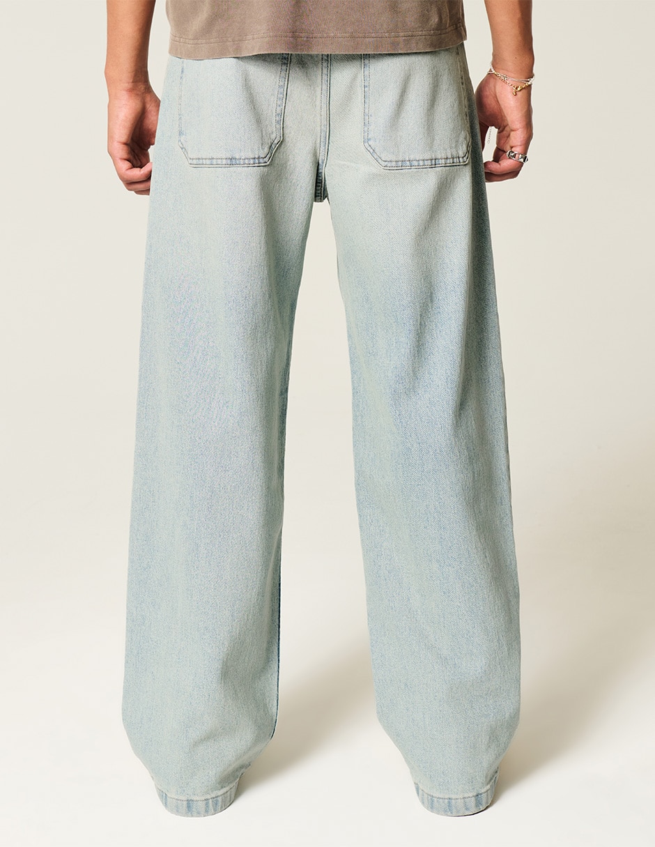 Jeans baggy Ki331-5250-280 lavado claro para hombre 3