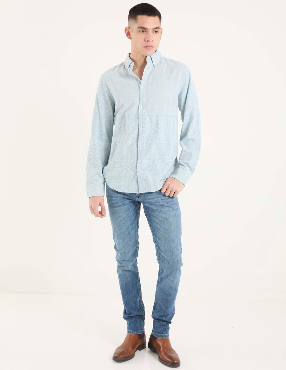 Jeans slim deslavado para hombre 3