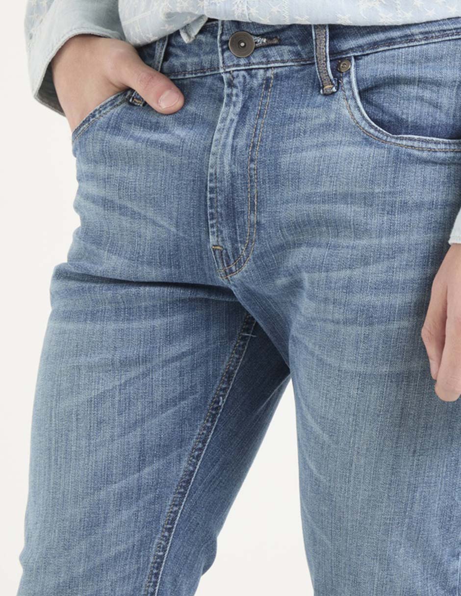 Jeans slim deslavado para hombre 4