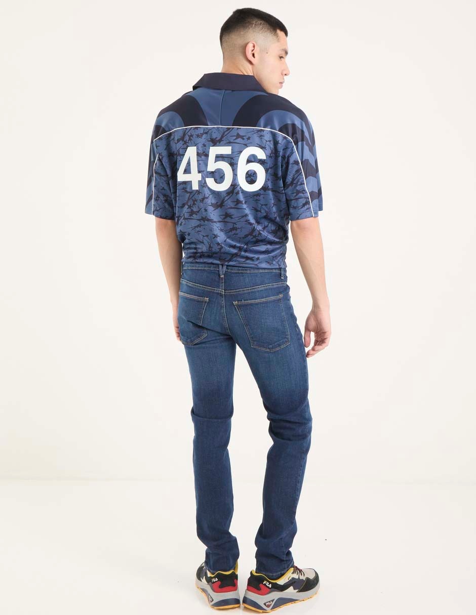 Jeans slim deslavado para hombre 2