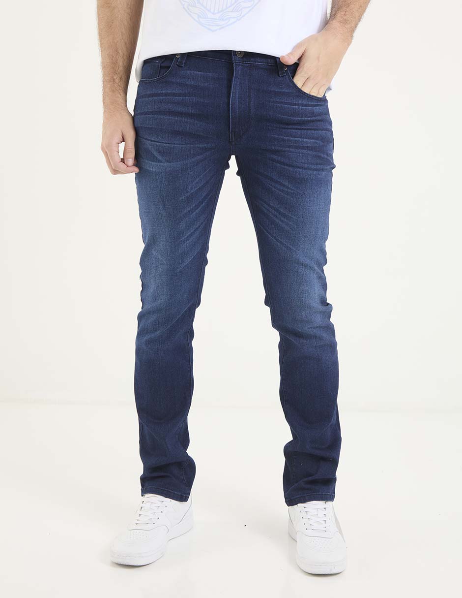 Jeans slim deslavado para hombre