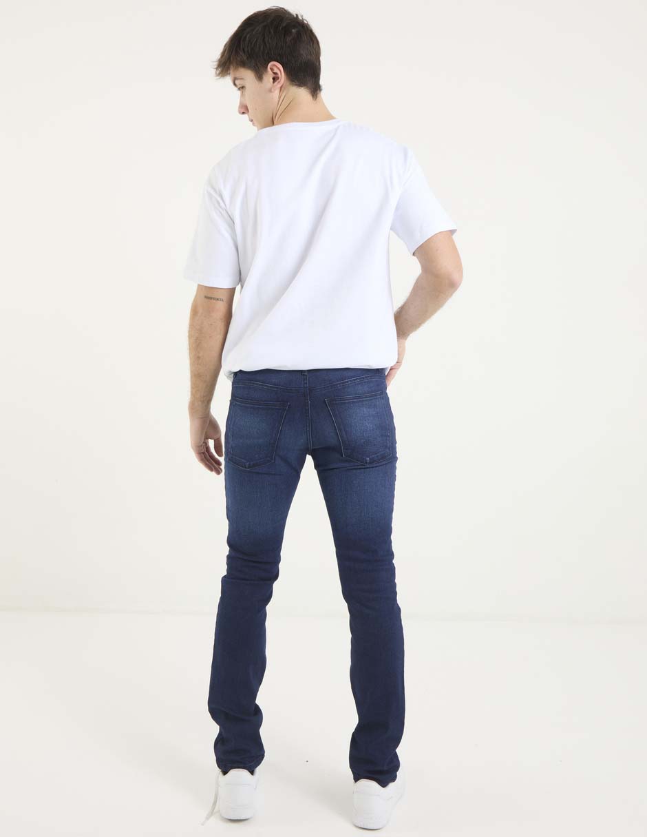 Jeans slim deslavado para hombre 2