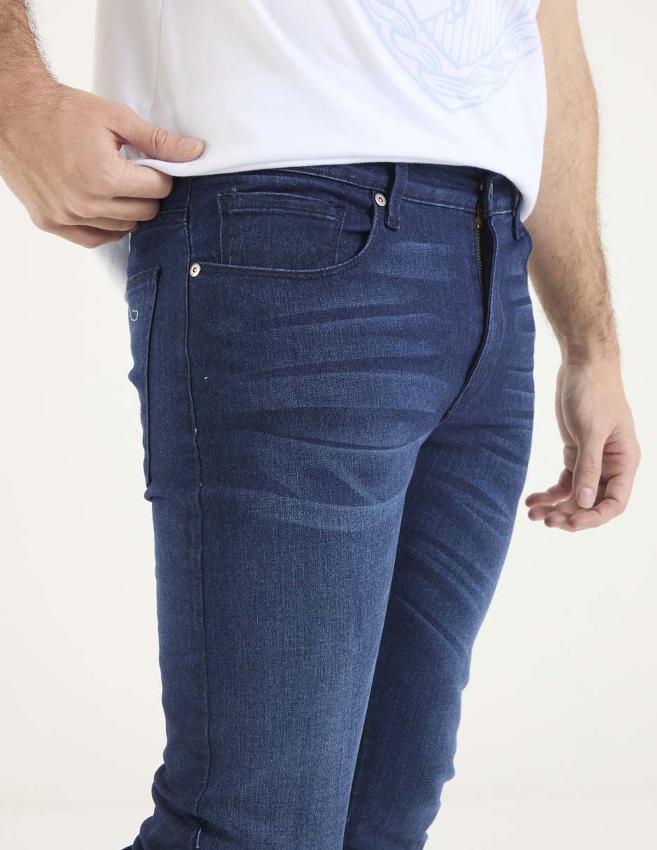 Jeans slim deslavado para hombre 4