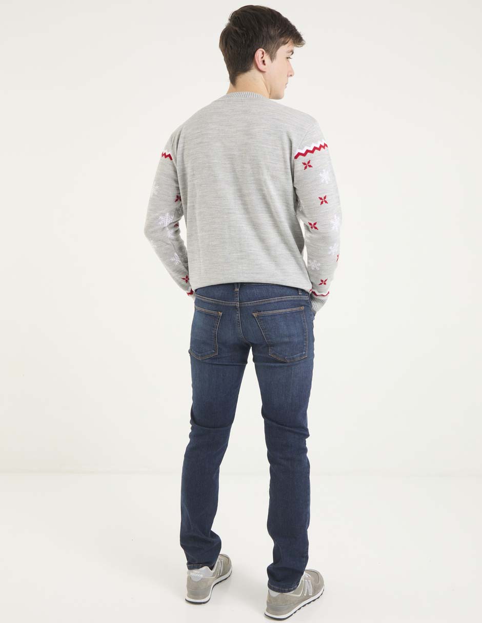 Jeans slim deslavado para hombre 2