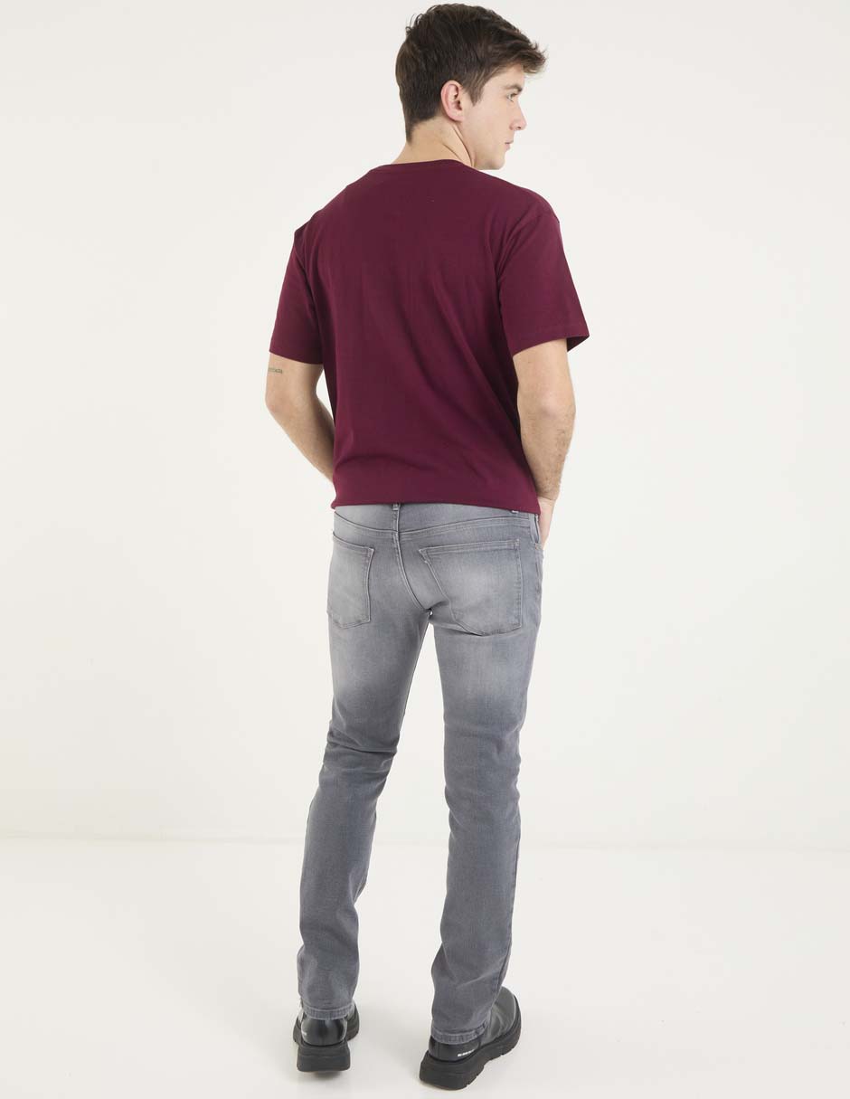 Jeans slim deslavado para hombre 2