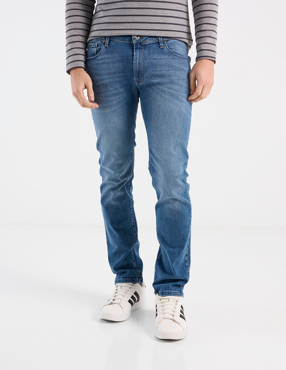 Jeans slim deslavado para hombre