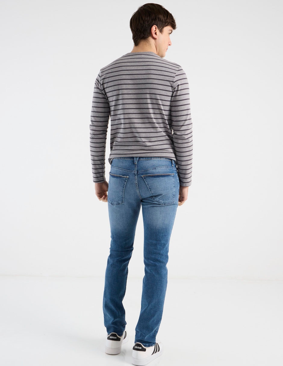 Jeans slim deslavado para hombre 2