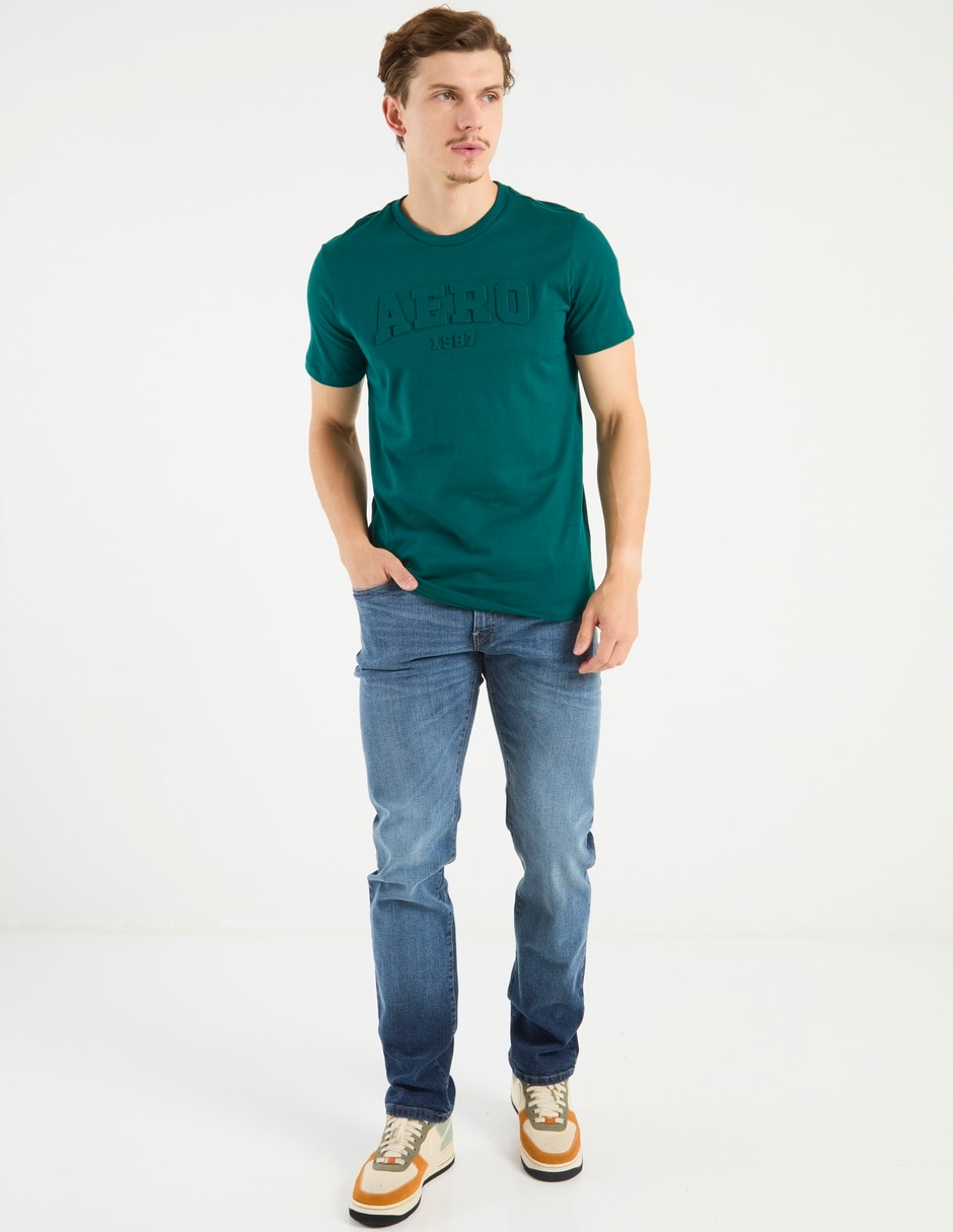 Jeans slim deslavado para hombre