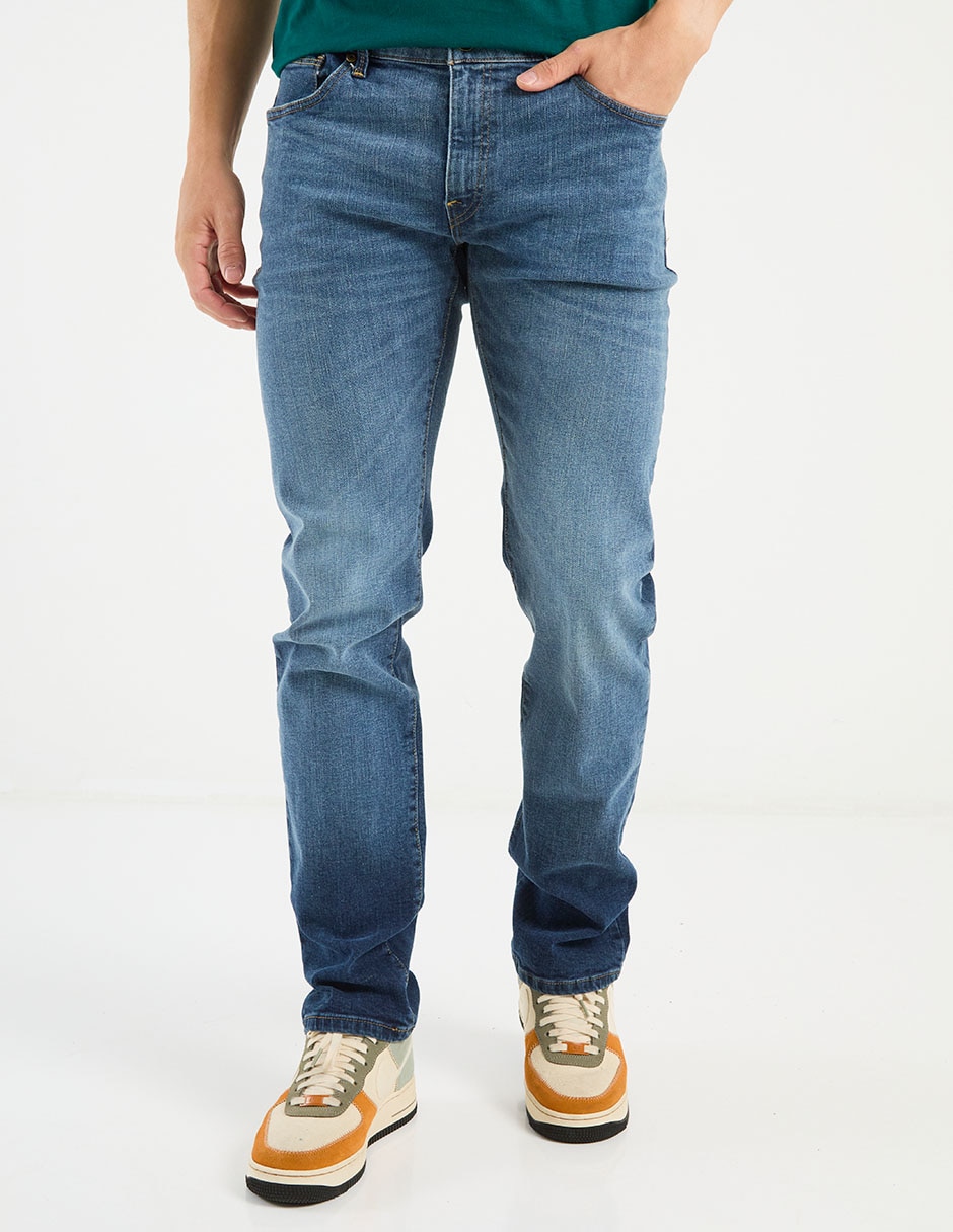 Jeans slim deslavado para hombre 2