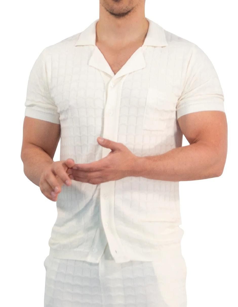 Camisa casual de bambú manga corta para hombre 3