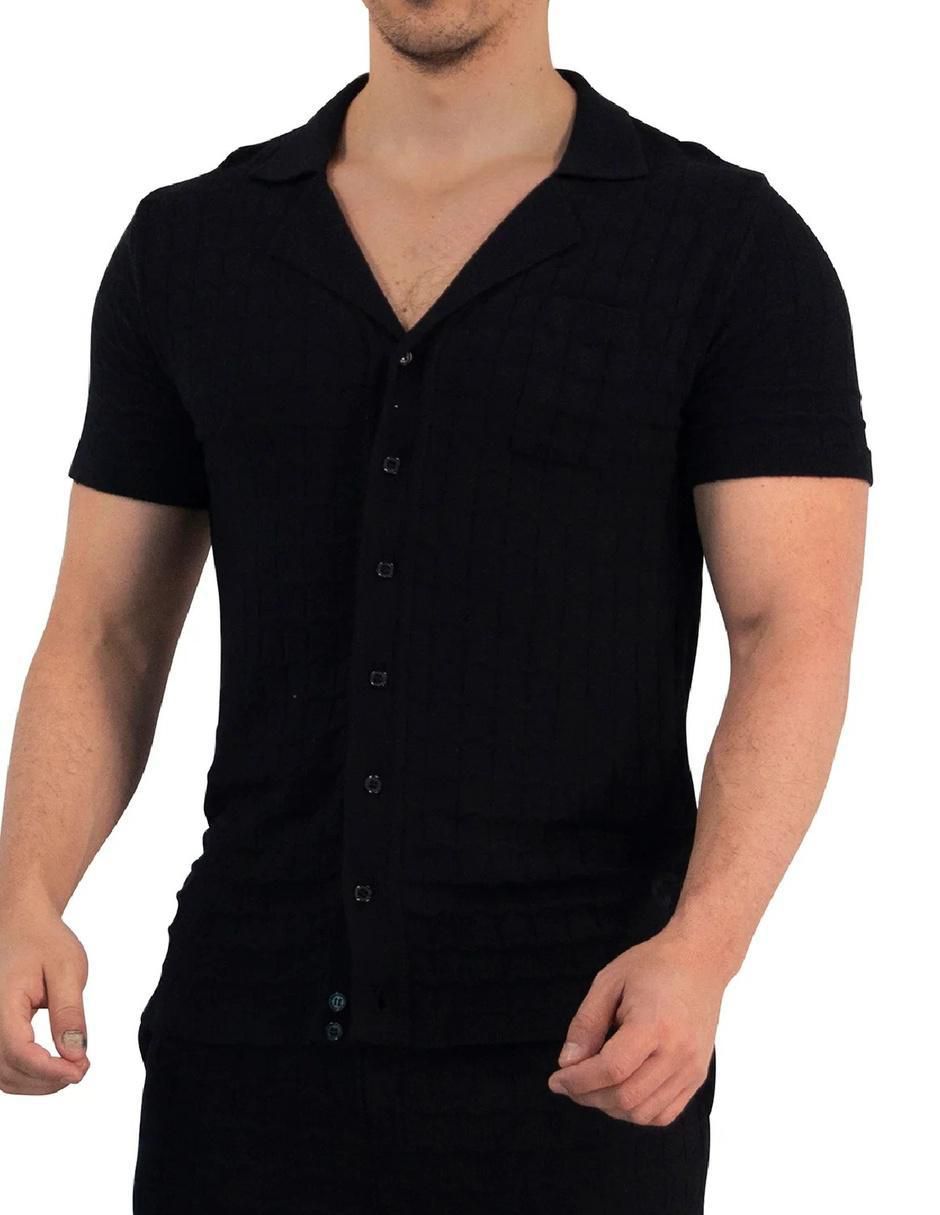 "camisa/sobrecamisa" casual john leopard "de" (si aplica) bambú "manga" corta "para hombre"