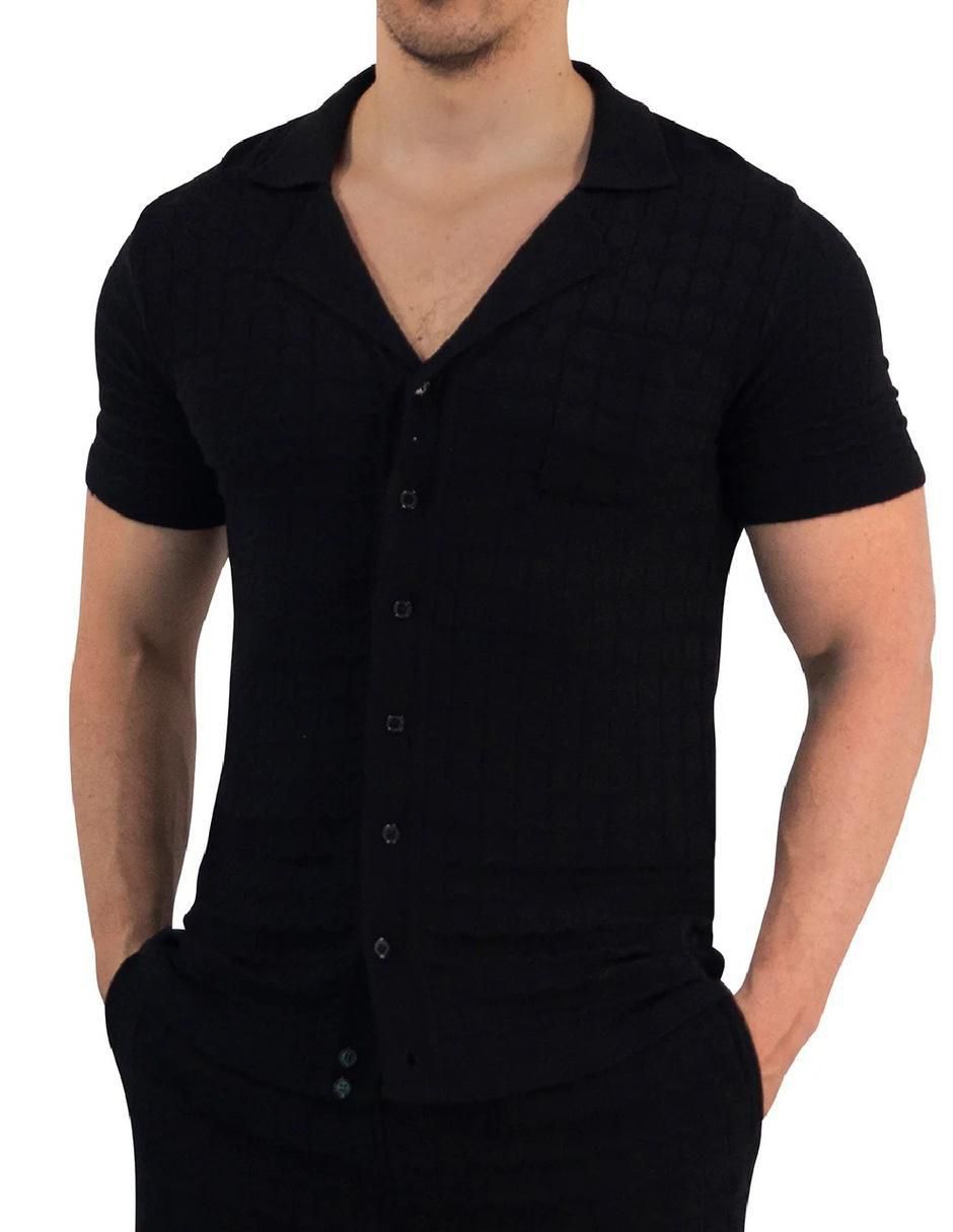 "camisa/sobrecamisa" casual john leopard "de" (si aplica) bambú "manga" corta "para hombre"