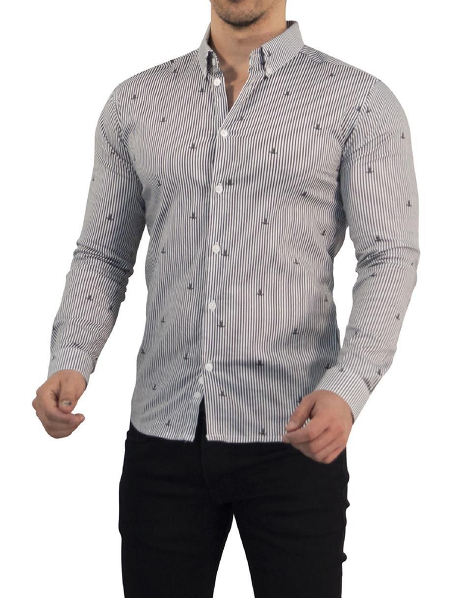 Camisa casual de algodón manga larga para hombre 3