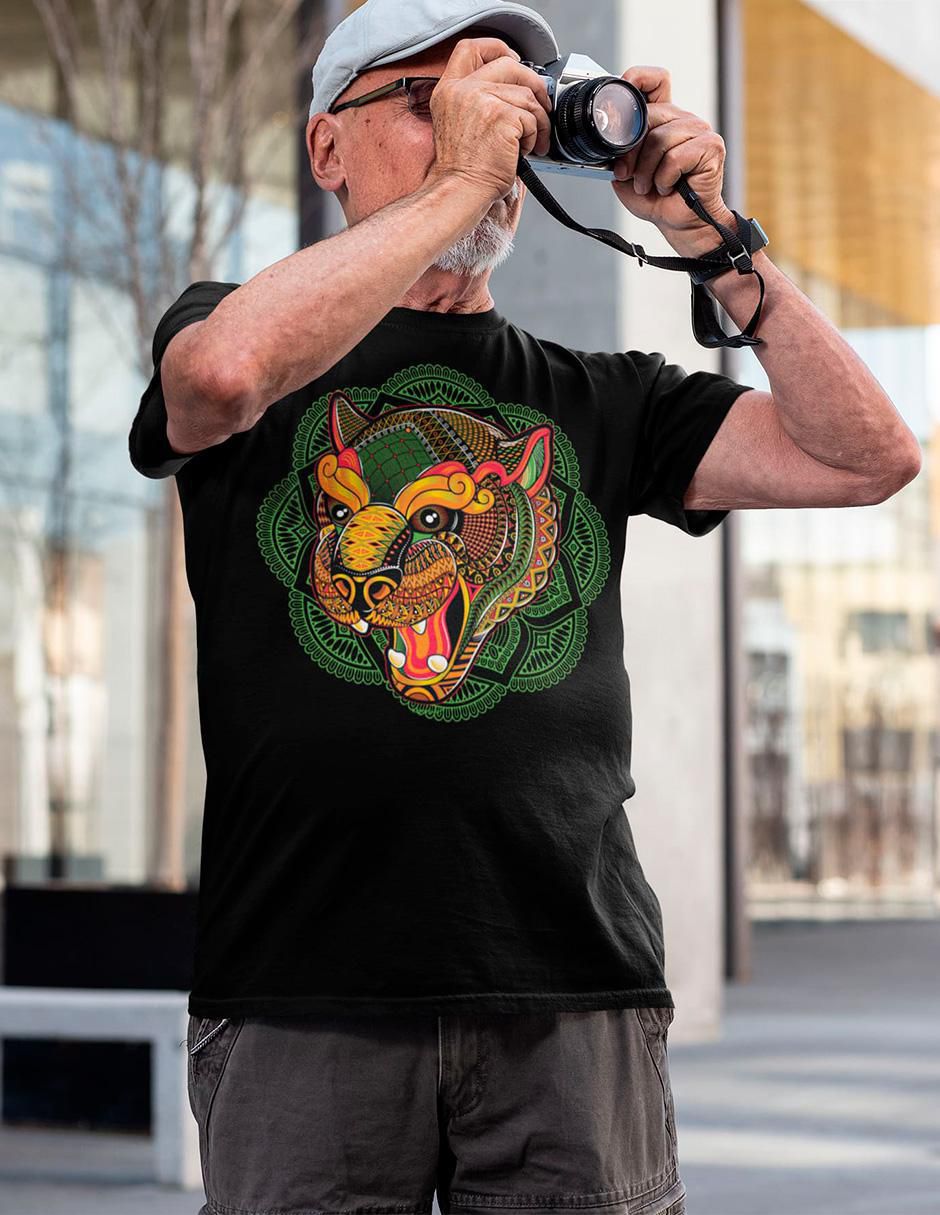 Playera jaguar zapoteco cuello redondo para hombre 3