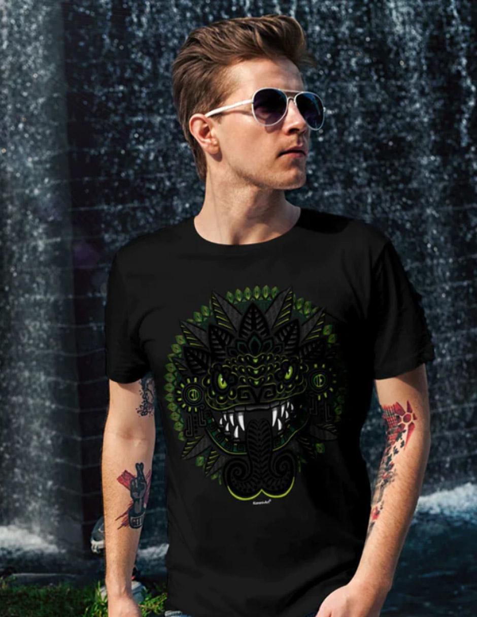 Playera kukulkan cuello redondo para hombre 5