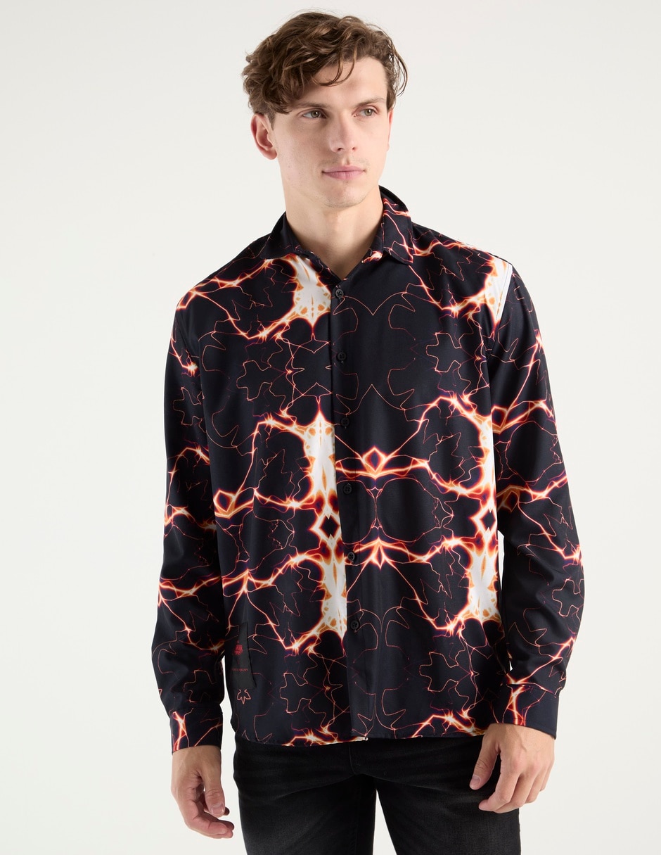 Camisa casual manga larga para hombre