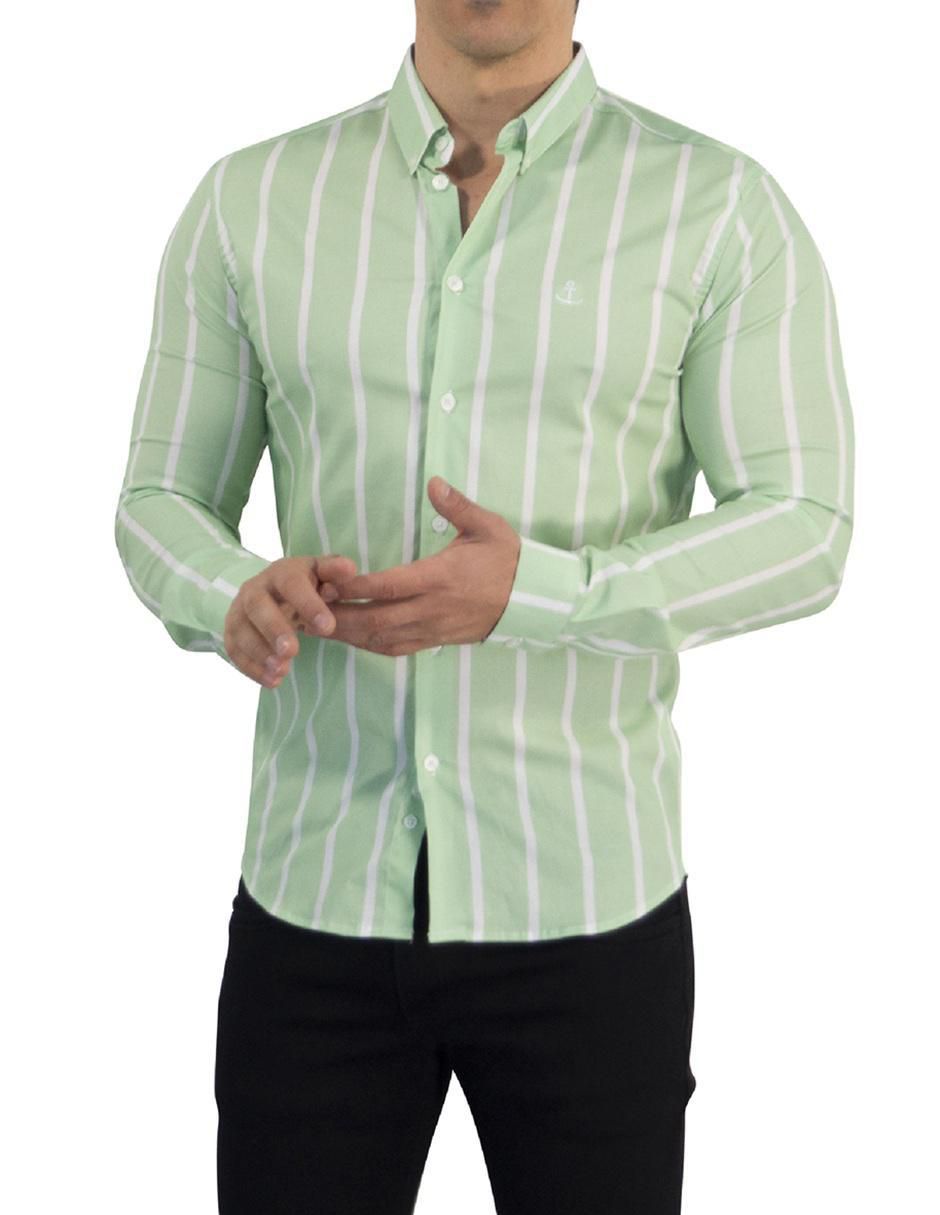 Camisa casual de algodón manga larga para hombre 2